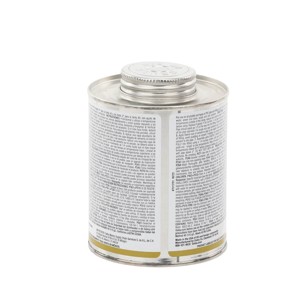 Pegamento / Cemento Claro de 473 ml para Tubo Conduit PVC Pesado.