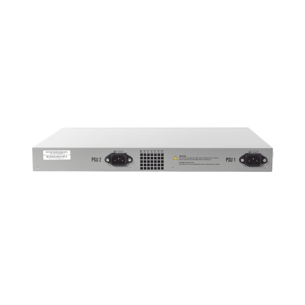 Switch PoE+ Stackeable Capa 3, 48 puertos 10/100/1000 Mbps + 4 puertos SFP+ 10 G, hasta 740 W, fuente redundante