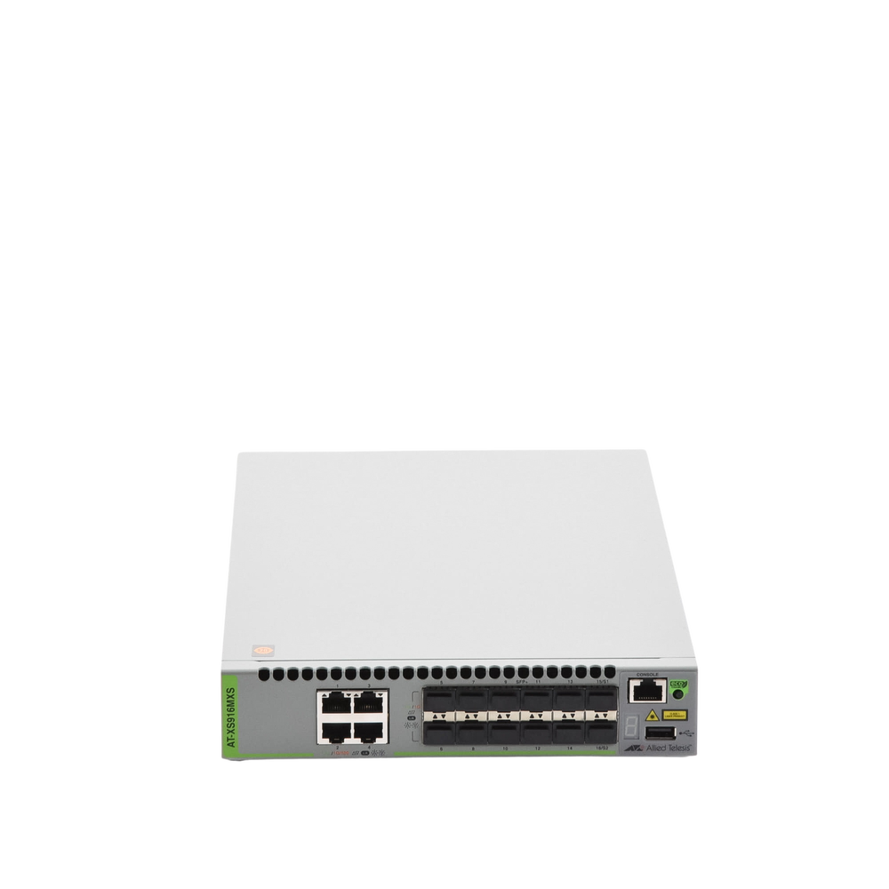 Switch Capa 3 Stackeable 10 Gigabit , 12 puertos SFP/SFP+ 10G y 4 puertos 100/1000/10G Base-T (RJ-45)