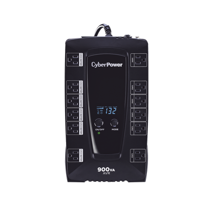 UPS de 900 VA/480 W, Topología Línea Interactiva, Entrada 120 Vca NEMA 5-15P, Tipo Gabinete Compacto, Con 12 Tomas NEMA 5-15R