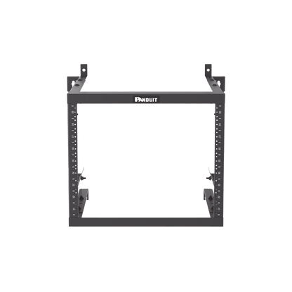 Rack PanZone® de Montaje en Pared, de 19in, Profundidad Ajustable, Rieles Numerados y Roscados #12-24, 9 UR, Color Negro
