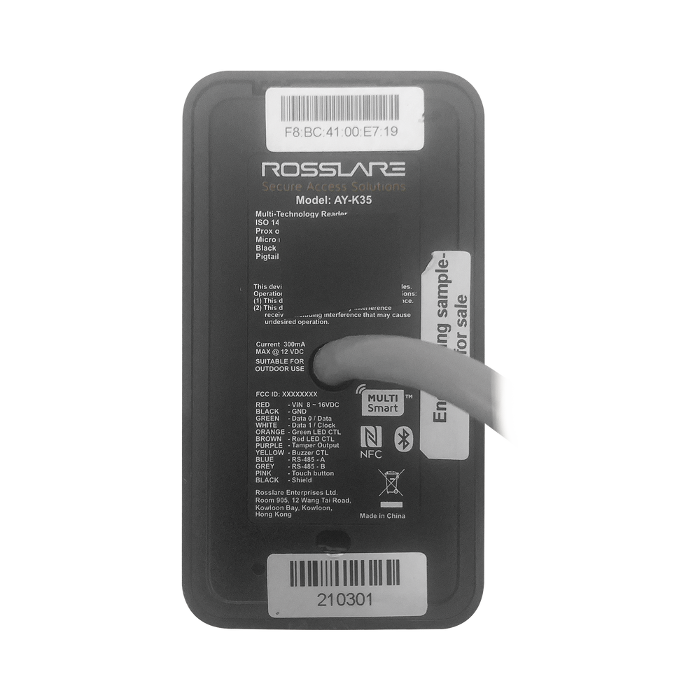 Lector Multitecnologias, Proximidad 125KHz (tipo EM y HID ) / MIFARE 13.56 MHZ / (BLUETOOTH para uso con tarjetas Móviles)