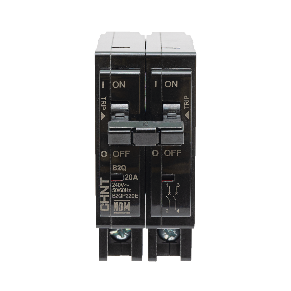 Interruptor Termomagnético Enchufable, Serie: B2Q, 2P, 15A, 240V  (SKU:1002278)
