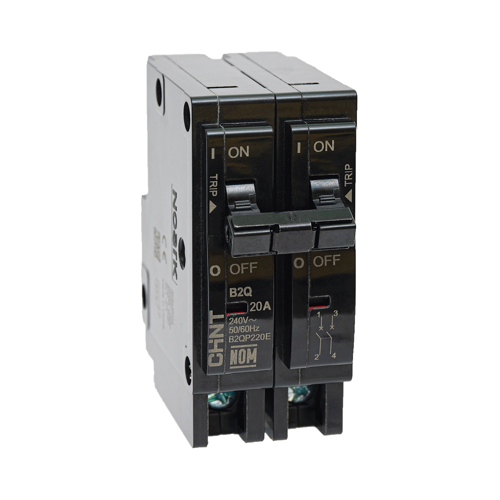 Interruptor Termomagnético Enchufable, Serie: B2Q, 2P, 60A, 240V  (SKU:1002286)