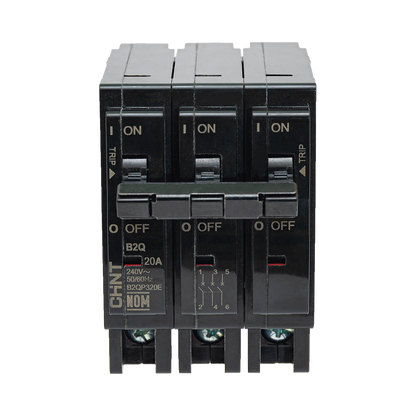 MCB - Interruptor Termomagnético Enchufable, Serie: B2Q, 3P, 15A, 240V (SKU:1002294)