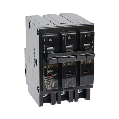 MCB - Interruptor Termomagnético Enchufable, Serie: B2Q, 3P, 15A, 240V (SKU:1002294)