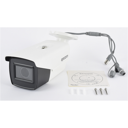 Bullet TURBOHD 4K (8Megapixeles) / Lente Mot. 2.7 a 13.5 mm / Potente IR EXIR de 80 mts / Exterior IP67 / 12 Vcc - 24 VCA / dWDR