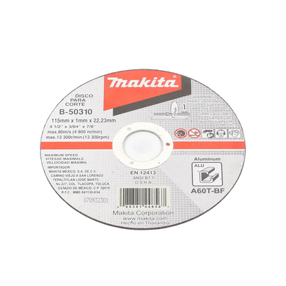 Disco de corte para Aluminio de 4 1/2"