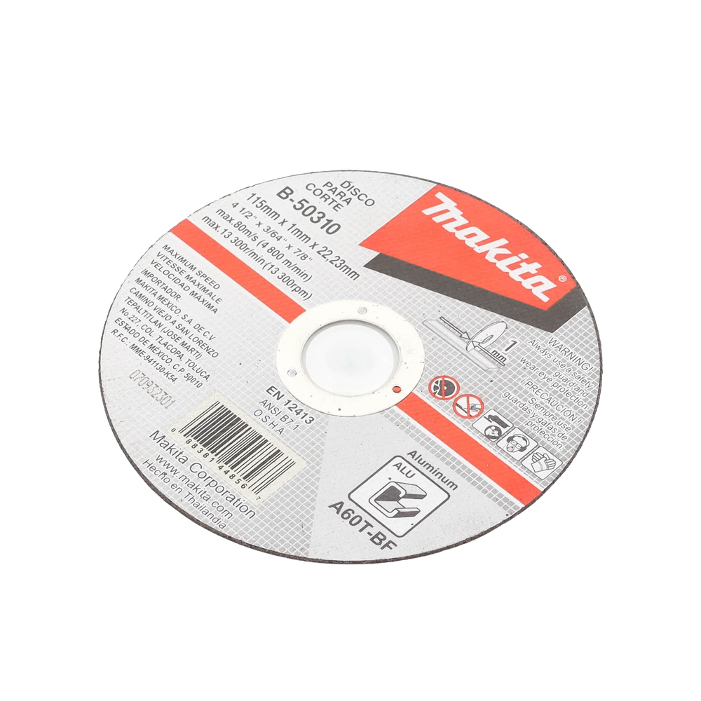 Disco de corte para Aluminio de 4 1/2"