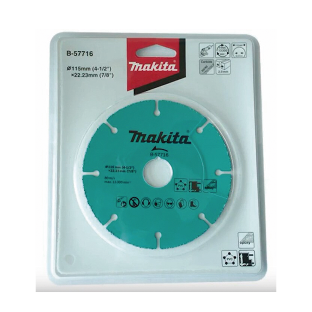 Disco de carburo de tugsteno 4 1/2" multi-material para esmeriladora, Ideal para Yeso y Epóxicos.