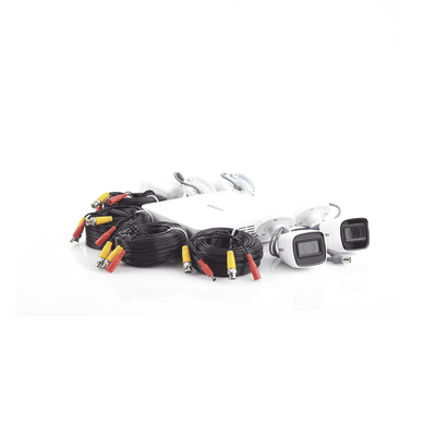 (MICRÓFONO Integrado) Kit TurboHD 1080p Lite / DVR 4 canales / Audio por Coaxitron / 4 Cámaras Bala de Metal con Micrófono Integrado