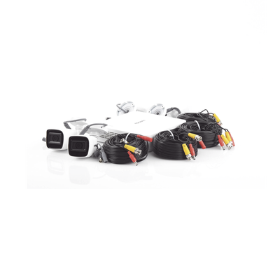 (MICRÓFONO Integrado) Kit TurboHD 1080p Lite / DVR 4 canales / Audio por Coaxitron / 4 Cámaras Bala de Metal con Micrófono Integrado