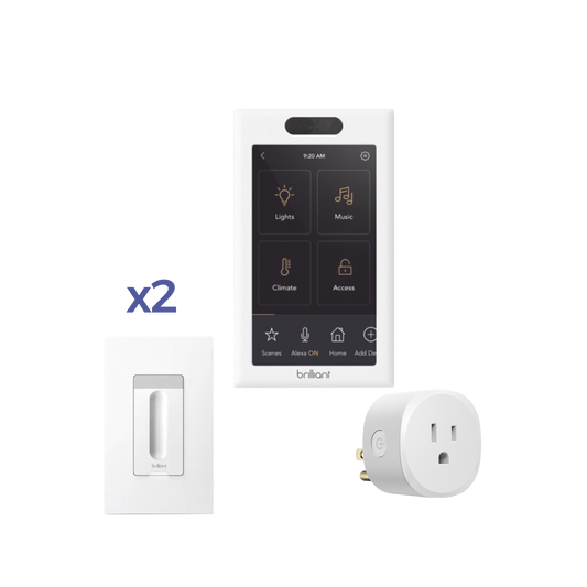 KIT 1 Pantalla de control touch, 2 Apagadores dimmer y 1 Plug in