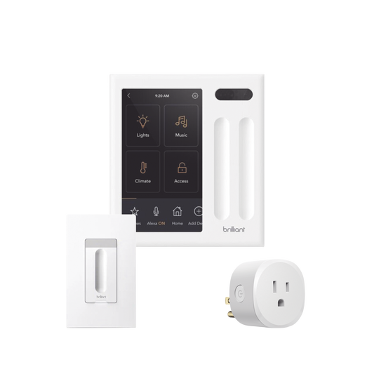 KIT 1 Pantalla de control touch, 1 Apagadores dimmer y 1 Plug in