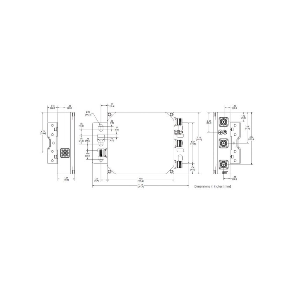TRIPLEXOR 600+700/PCS/AWS 50W -161dBc 4.3-10 IP67 .