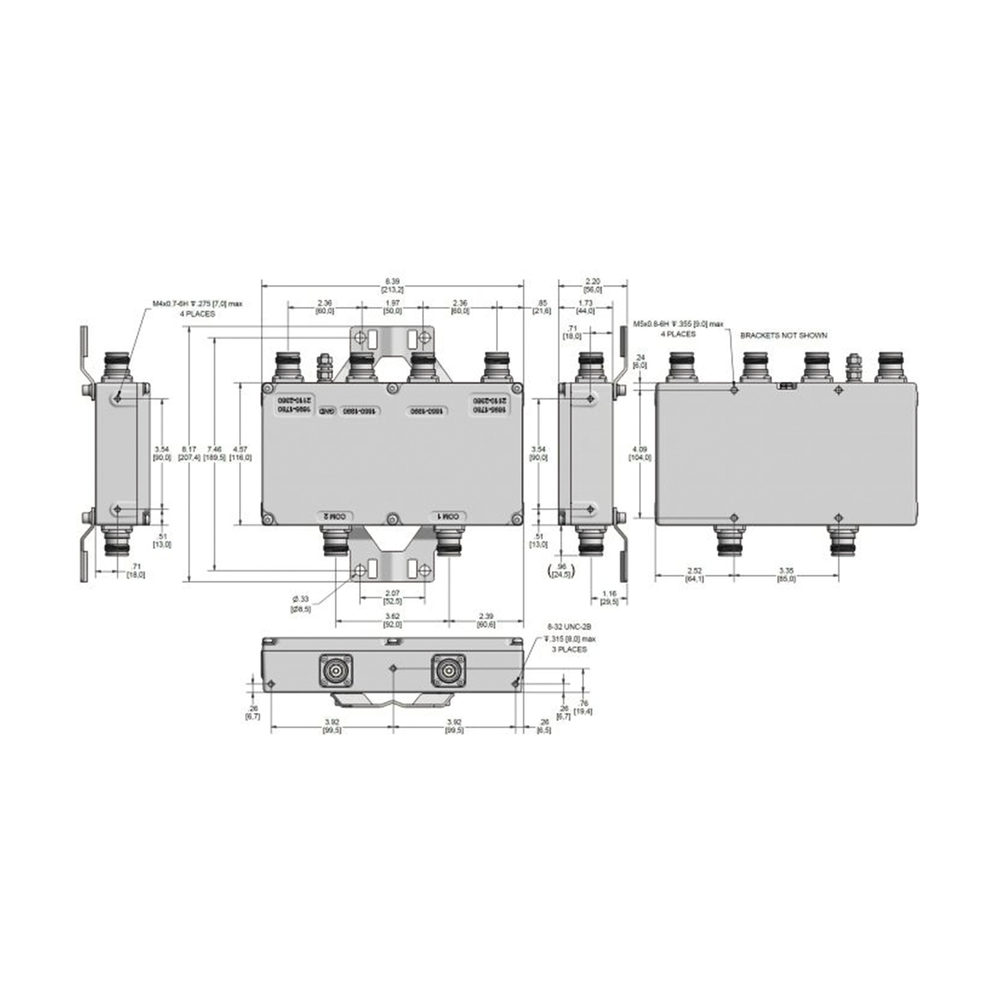 DIPLEXOR Dual PCS/AWS+WCS 100W -161dBc 4.3-10 IP67 .