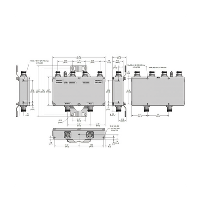 DIPLEXOR Dual PCS/AWS+WCS 100W -161dBc 4.3-10 IP67 .