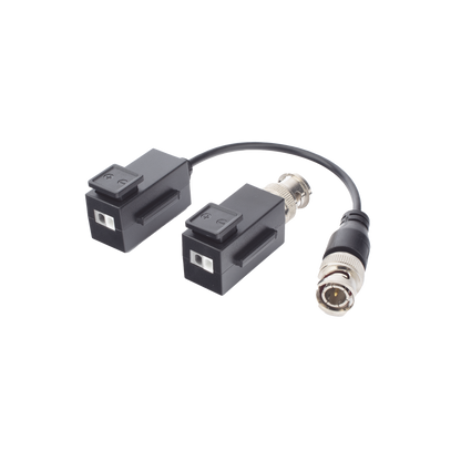 Kit de Transceptor (Balluns) TURBOHD con Boton Push / Hasta 8 MP (4K) / 100% Cobre / Soporta HD-TVI / AHD / CVI / CVBS / Audio por Coaxitron / Datos para Menu de Configurar de Cámaras