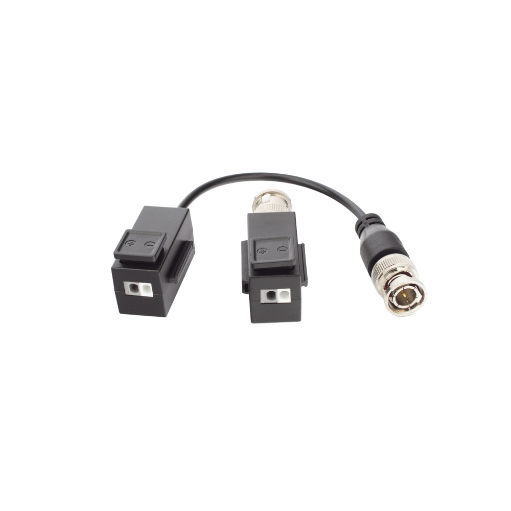 Kit de Transceptor (Balluns) TURBOHD con Boton Push / Hasta 8 MP (4K) / 100% Cobre / Soporta HD-TVI / AHD / CVI / CVBS / Audio por Coaxitron / Datos para Menu de Configurar de Cámaras