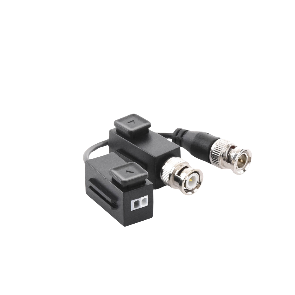 Kit de Transceptor (Balluns) TURBOHD con Boton Push / Hasta 8 MP (4K) / 100% Cobre / Soporta HD-TVI / AHD / CVI / CVBS / Audio por Coaxitron / Datos para Menu de Configurar de Cámaras
