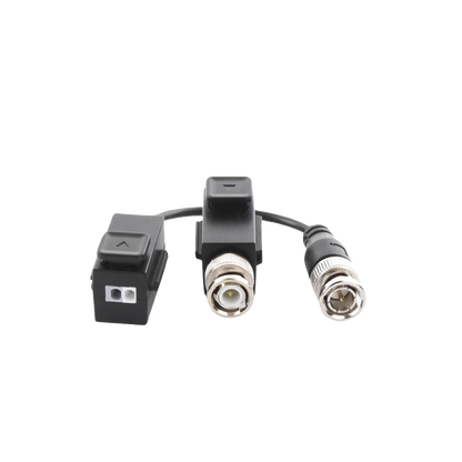 Kit de Transceptor (Balluns) TURBOHD con Boton Push / Hasta 8 MP (4K) / 100% Cobre / Soporta HD-TVI / AHD / CVI / CVBS / Audio por Coaxitron / Datos para Menu de Configurar de Cámaras