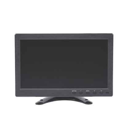 Monitor 10.1" TFT-LCD ideal para colocar en vehículos o DVR/NVR. Entradas de video HDMI, VGA y RCA (CVBS)