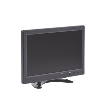 Monitor 10.1" TFT-LCD ideal para colocar en vehículos o DVR/NVR. Entradas de video HDMI, VGA y RCA (CVBS)