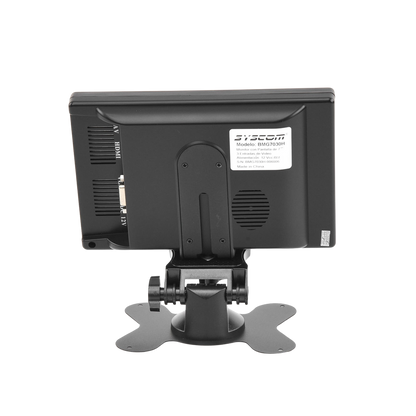 Monitor 7" TFT-LCD ideal para colocar en vehículos o DVR/NVR.  Entradas de video HDMI, VGA y RCA (CVBS)