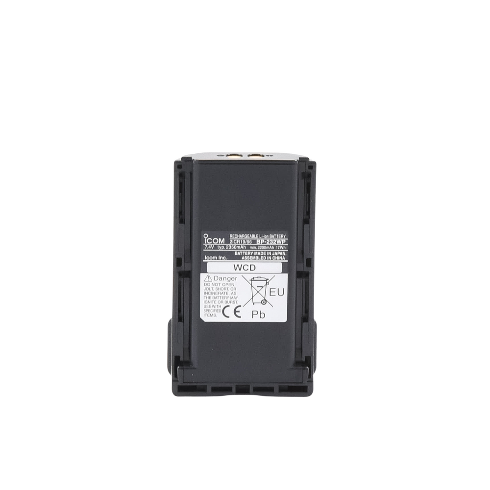 Batería de 2300 mAh, Li-Ion. Sumergible. Para Radios IC-F3230D/4230D, F3261/4261DS/DT