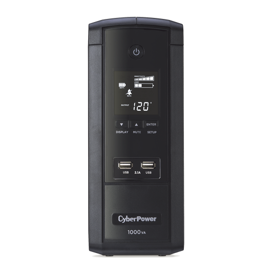UPS de 1000 VA/600 W, Topología Línea Interactiva, Entrada 120 Vca NEMA 5-15P, Tipo Torre, Con 10 Tomas NEMA 5-15R, 5 años de garantía