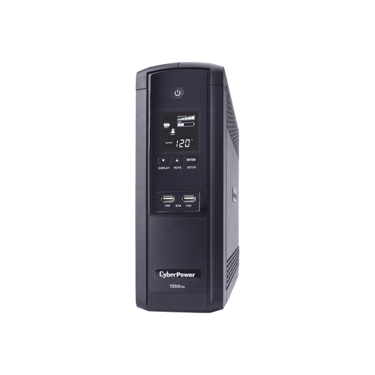 UPS de 1350 VA/810 W, Topología Línea Interactiva, Entrada 120 Vca NEMA 5-15P, Tipo Torre, Con 12 Tomas NEMA 5-15R, 5 años de garantía