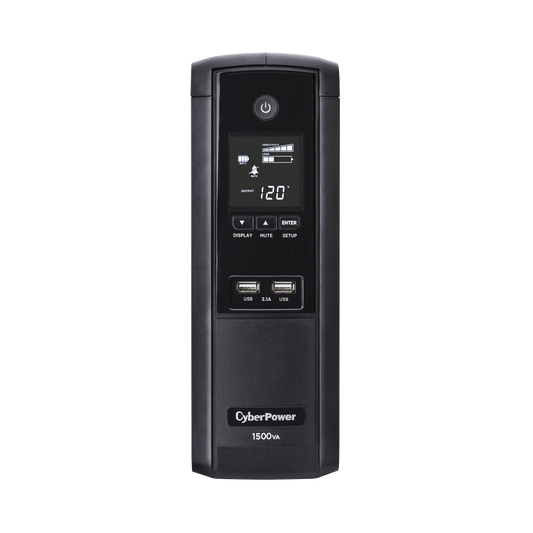 UPS de 1500 VA/900 W, Topología Línea Interactiva, Entrada 120 Vca NEMA 5-15P, Tipo Torre, Con 12 Tomas NEMA 5-15R, 5 años de garantía