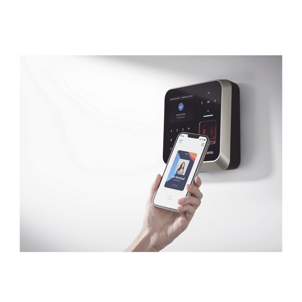 Lector de huella con  Inteligencia Artificial, mas exacto, Uso  para Control de acceso  Tiempo y Asistencia