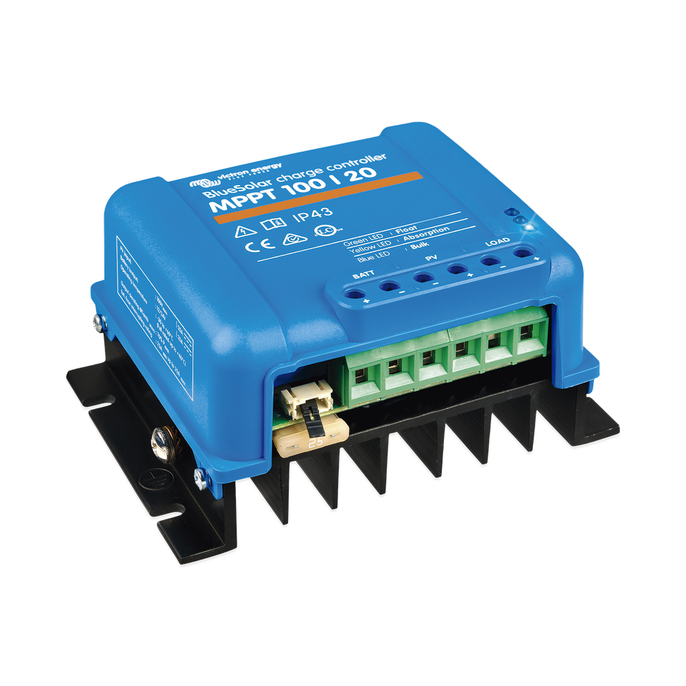 BlueSolar MPPT 100/20. Controlador Solar MPPT 20A, Voltaje Selección Automática: 12/24/48 Vcc.