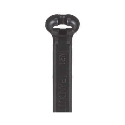 Cincho de Nylon 6.6 Dome-Top®, Con Lengüeta de Bloqueo de Acero Inoxidable, 620 mm largo x 7mm ancho, Color Negro, Exterior Resistente a Rayos UV, Paquete de 100pz