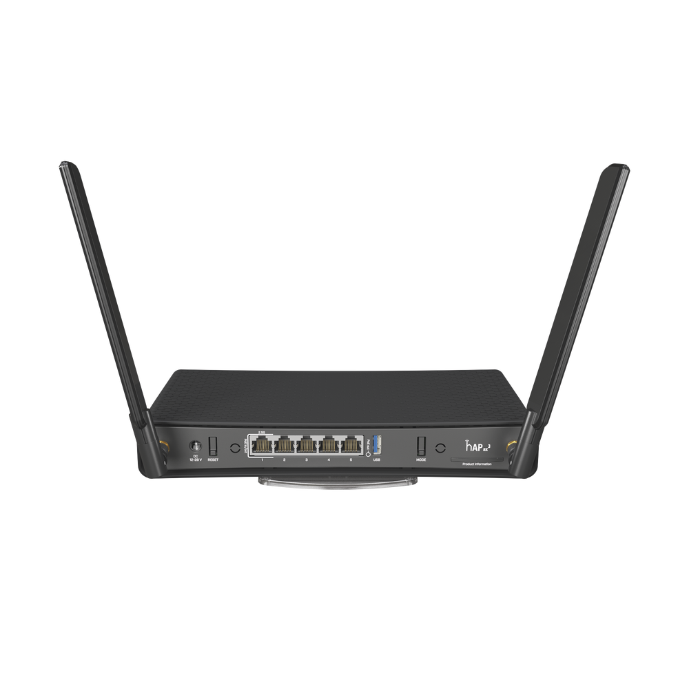 (hAP ax3) Router Wireless 802.3ax, 1 puerto 2.5Gbps, 4 puertos 1Gbps
