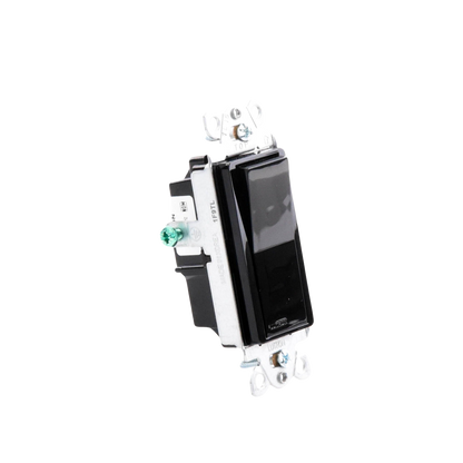 Switch un solo polo 15 Amp negro nigth