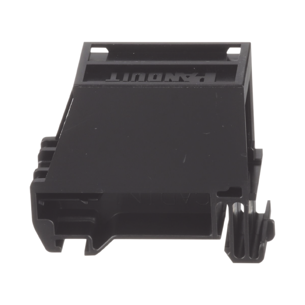 Adaptador de 1 Puerto, Para Conectores Tipo Mini-Com, Montaje en Riel Din Estándar de 35 mm (1.38 pulgadas), Color Negro