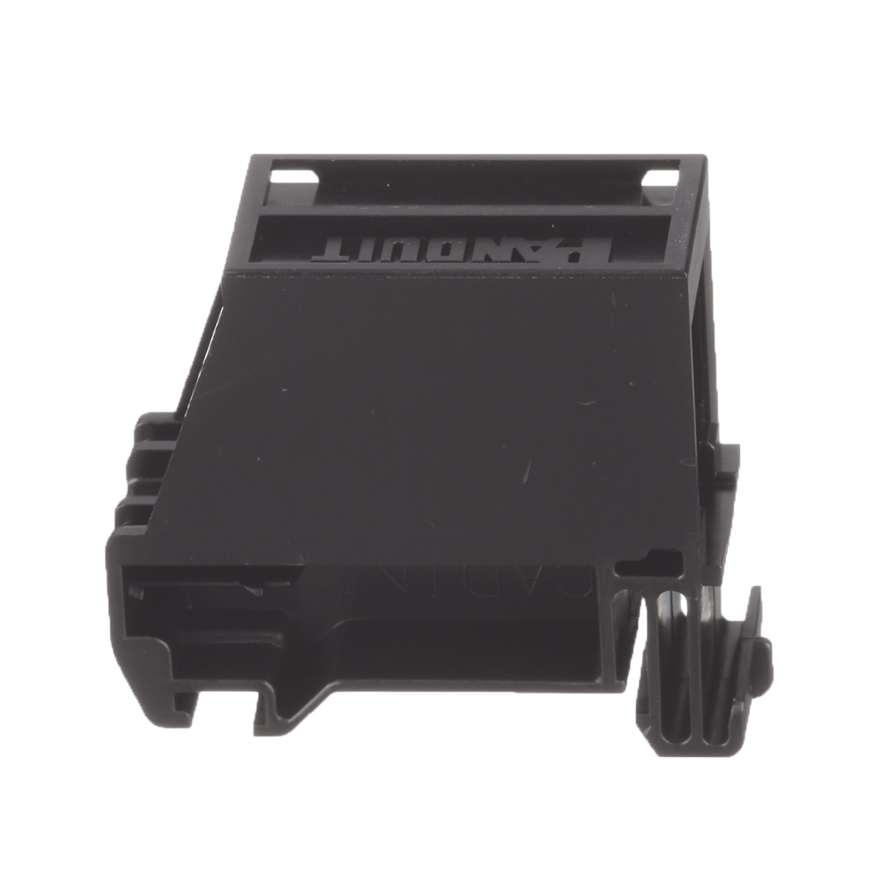 Adaptador de 1 Puerto, Para Conectores Tipo Mini-Com, Blindado, Montaje en Riel Din Estándar de 35 mm (1.38 Pulgadas), Color Negro