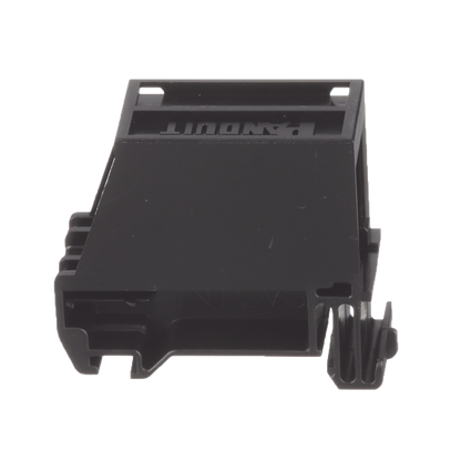 Adaptador de 1 Puerto, Para Conectores Tipo Mini-Com, Blindado, Montaje en Riel Din Estándar de 35 mm (1.38 Pulgadas), Color Negro