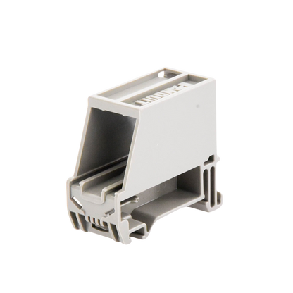 Adaptador de 1 Puerto, Para Conectores Tipo Mini-Com, Montaje en Riel Din Estándar de 35 mm (1.38 pulgadas), Color Gris Internacional