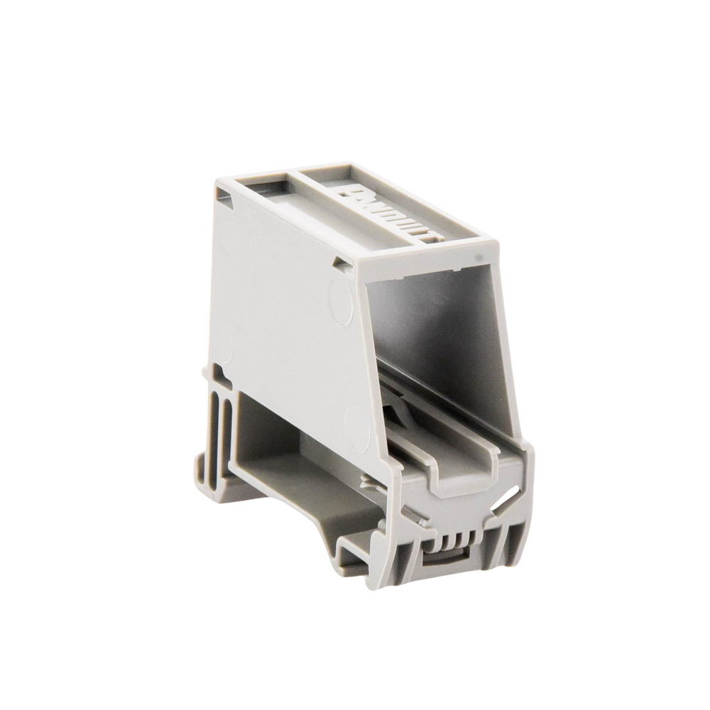Adaptador de 1 Puerto, Para Conectores Tipo Mini-Com, Montaje en Riel Din Estándar de 35 mm (1.38 pulgadas), Color Gris Internacional