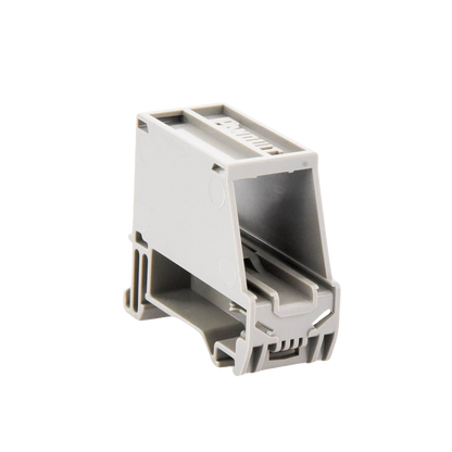 Adaptador de 1 Puerto, Para Conectores Tipo Mini-Com, Montaje en Riel Din Estándar de 35 mm (1.38 pulgadas), Color Gris Internacional