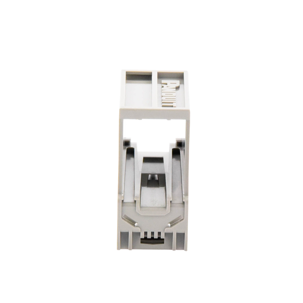 Adaptador de 1 Puerto, Para Conectores Tipo Mini-Com, Montaje en Riel Din Estándar de 35 mm (1.38 pulgadas), Color Gris Internacional