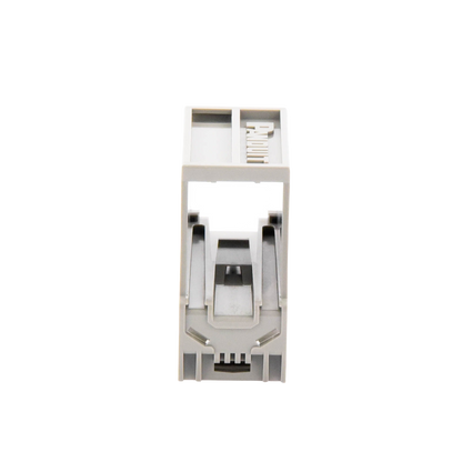 Adaptador de 1 Puerto, Para Conectores Tipo Mini-Com, Montaje en Riel Din Estándar de 35 mm (1.38 pulgadas), Color Gris Internacional