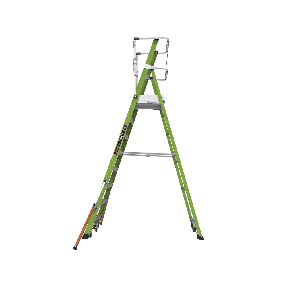 Escalera Fija de 8' (2.4m) de Fibra de Vidrio con Jaula y Peldaños de Aluminio. (SKU:19708-146).