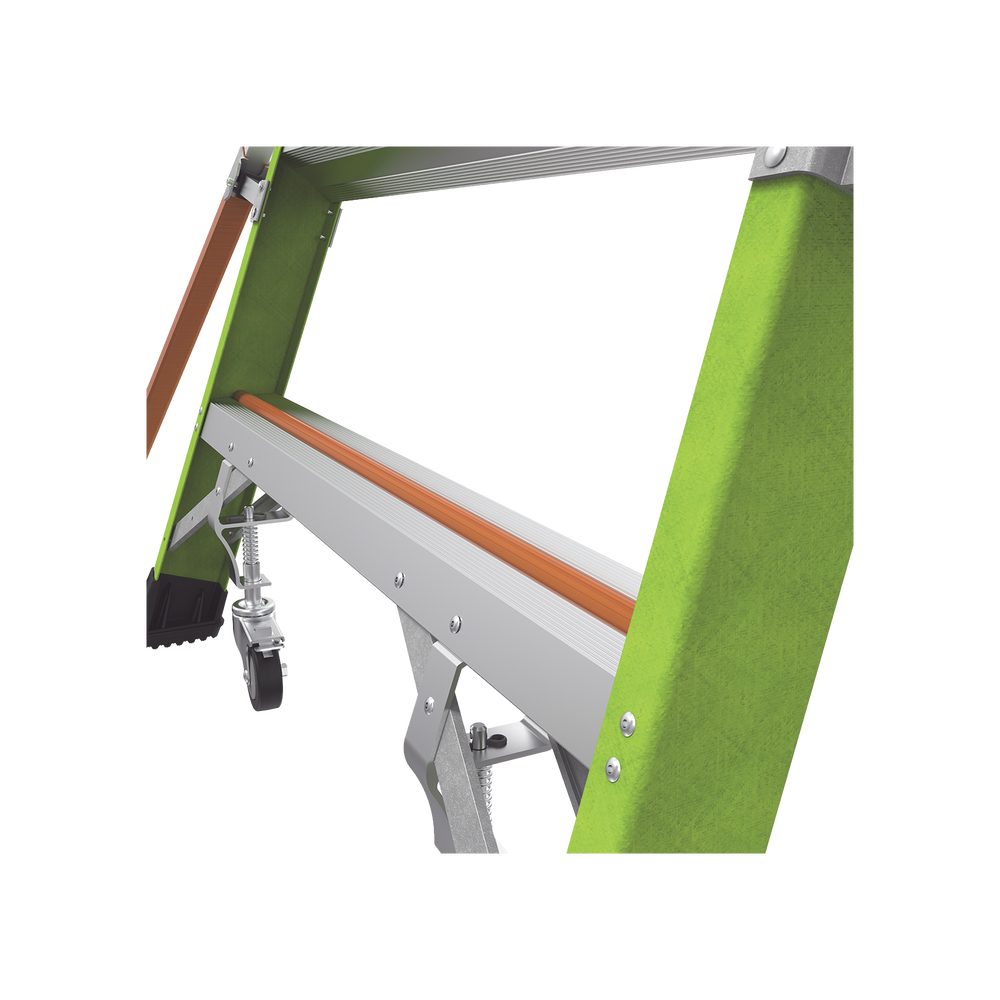 Escalera Fija de 8' (2.4m) de Fibra de Vidrio con Jaula y Peldaños de Aluminio. (SKU:19708-146).