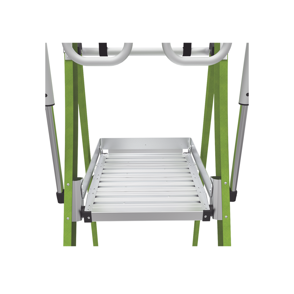 Escalera Fija de 8' (2.4m) de Fibra de Vidrio con Jaula y Peldaños de Aluminio. (SKU:19708-146).