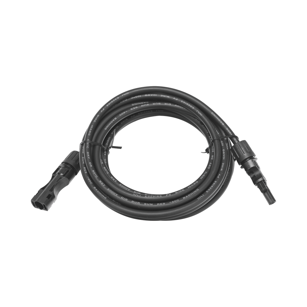 Cable Fotovoltaico 2.5 m, Negro, Calibre 10 AWG con Terminales MC4 en Ambos Extremos