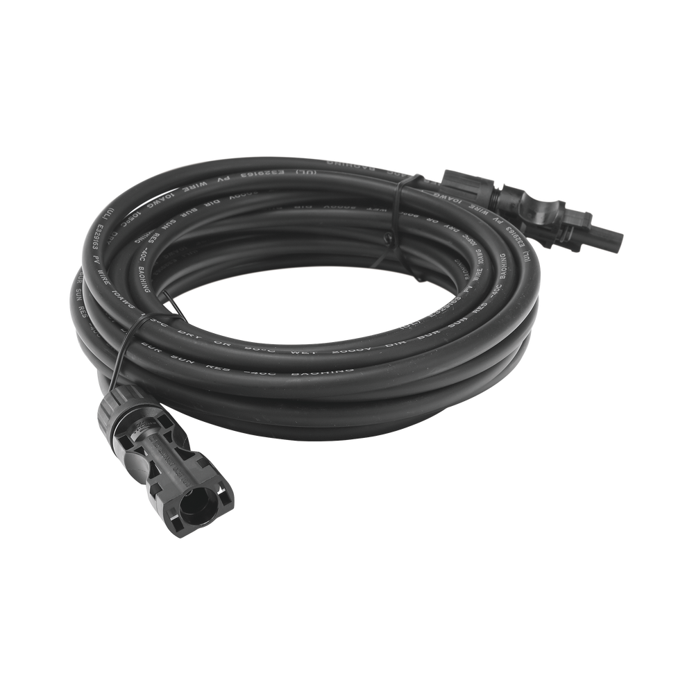 Cable Fotovoltaico 2.5 m, Negro, Calibre 10 AWG con Terminales MC4 en Ambos Extremos